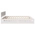Estructura de cama cajones madera maciza pino blanco 180x200