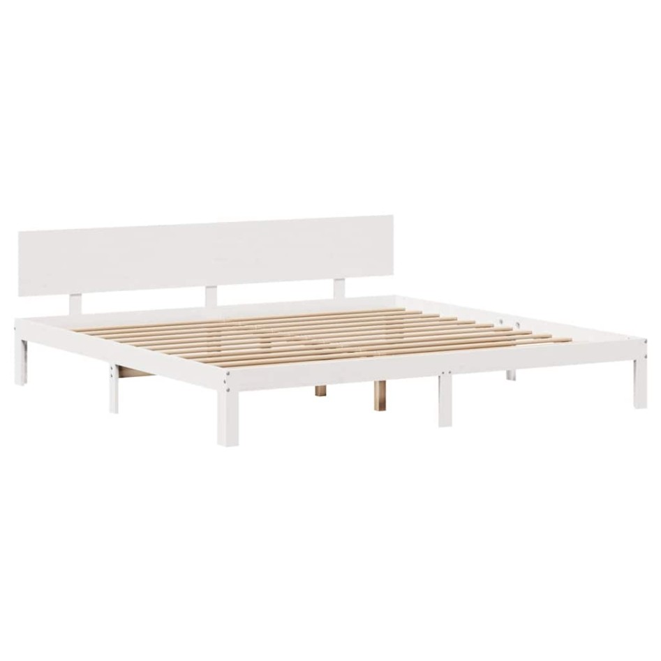 Estructura de cama cajones madera maciza pino blanco 180x200