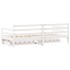 Sofá cama con cajones madera maciza de pino blanco 90x200