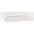 Sofá cama con cajones madera maciza de pino blanca 90x190