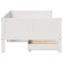 Sofá cama con cajones madera maciza de pino blanca 90x190