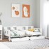 Sofá cama con cajones madera maciza de pino blanca 90x190
