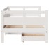Sofá cama con cajones madera maciza de pino blanca 90x190