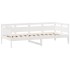 Sofá cama con cajones madera maciza de pino blanca 90x190
