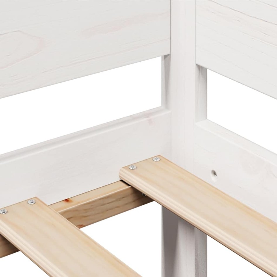 Sofá cama con cajones madera maciza de pino blanca 90x190