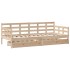 Sofá cama con cajones madera maciza de pino 90x200
