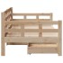 Sofá cama con cajones madera maciza de pino 90x200