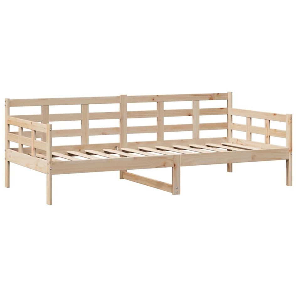 Sofá cama con cajones madera maciza de pino 90x200