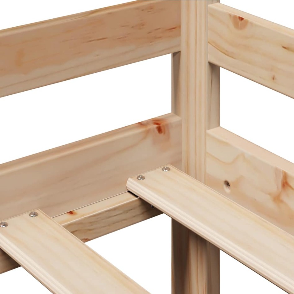 Sofá cama con cajones madera maciza de pino 90x200