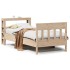 Estructura de cama sin colchón madera maciza de pino 100x200