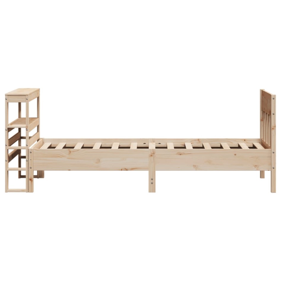 Estructura de cama sin colchón madera maciza de pino 100x200