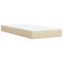 Cama box spring con colchón tela color crema 100x200