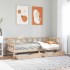 Sofá cama con cajones madera maciza de pino 90x200