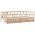Sofá cama con cajones madera maciza de pino 90x200