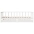 Sofá cama con cajones madera maciza de pino blanca 80x200