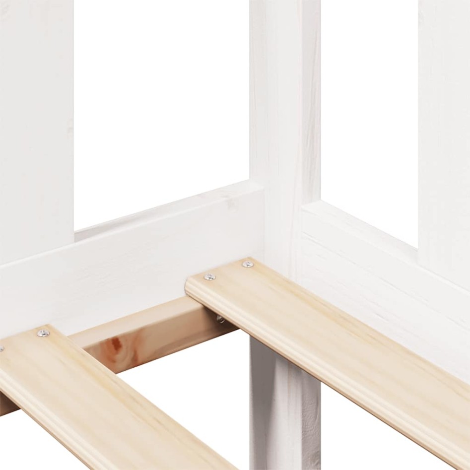 Sofá cama con cajones madera maciza de pino blanca 80x200