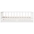 Sofá cama con cajones madera maciza de pino blanca 90x190