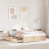 Estructura de cama sin colchón madera de pino blanca 140x200