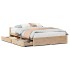 Estructura de cama sin colchón madera de pino blanca 140x200