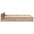Estructura de cama sin colchón madera de pino blanca 140x200