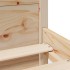 Estructura de cama sin colchón madera de pino blanca 140x200