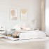Estructura de cama sin colchón madera maciza blanca 200x200