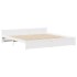 Estructura de cama sin colchón madera maciza blanca 200x200