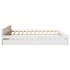 Estructura de cama sin colchón madera maciza blanca 200x200