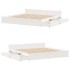Estructura de cama sin colchón madera maciza blanca 200x200