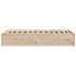 Estructura de cama sin colchón madera de pino blanca 140x200