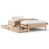 Estructura de cama sin colchón madera maciza de pino 90x200