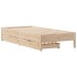 Estructura de cama sin colchón madera maciza de pino 90x200