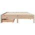 Estructura de cama sin colchón madera maciza de pino 135x190