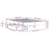 Estructura de cama sin colchón madera maciza de pino 135x190