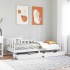 Sofá cama con cajones madera maciza de pino blanco 90x200