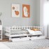 Sofá cama con cajones madera maciza de pino blanca 80x200