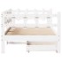 Sofá cama con cajones madera maciza de pino blanca 80x200
