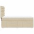 Cama box spring con colchón tela color crema 100x200