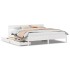 Estructura de cama sin colchón madera maciza blanca 200x200