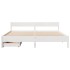 Estructura de cama sin colchón madera maciza blanca 200x200