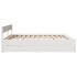 Estructura de cama sin colchón madera maciza blanca 200x200