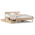 Estructura de cama sin colchón madera de pino blanco 150x200