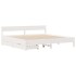 Estructura de cama sin colchón madera maciza de pino 160x200