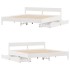 Estructura de cama sin colchón madera maciza de pino 160x200