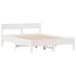 Estructura de cama sin colchón madera de pino blanca 140x200