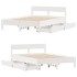 Estructura de cama sin colchón madera de pino blanca 140x200