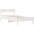 Estructura de cama sin colchón madera de pino blanca 90x200
