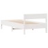 Estructura de cama sin colchón madera de pino blanca 90x200
