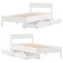 Estructura de cama sin colchón madera de pino blanca 90x200