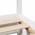 Estructura de cama sin colchón madera de pino blanca 90x200